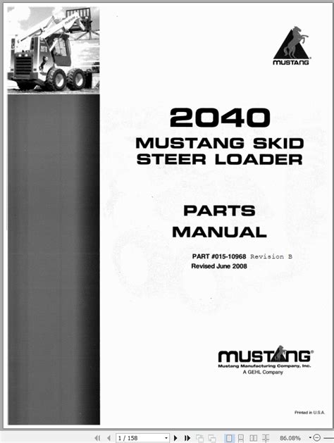 2040 mustang skid steer parts manual|mustang 2040 manual pdf.